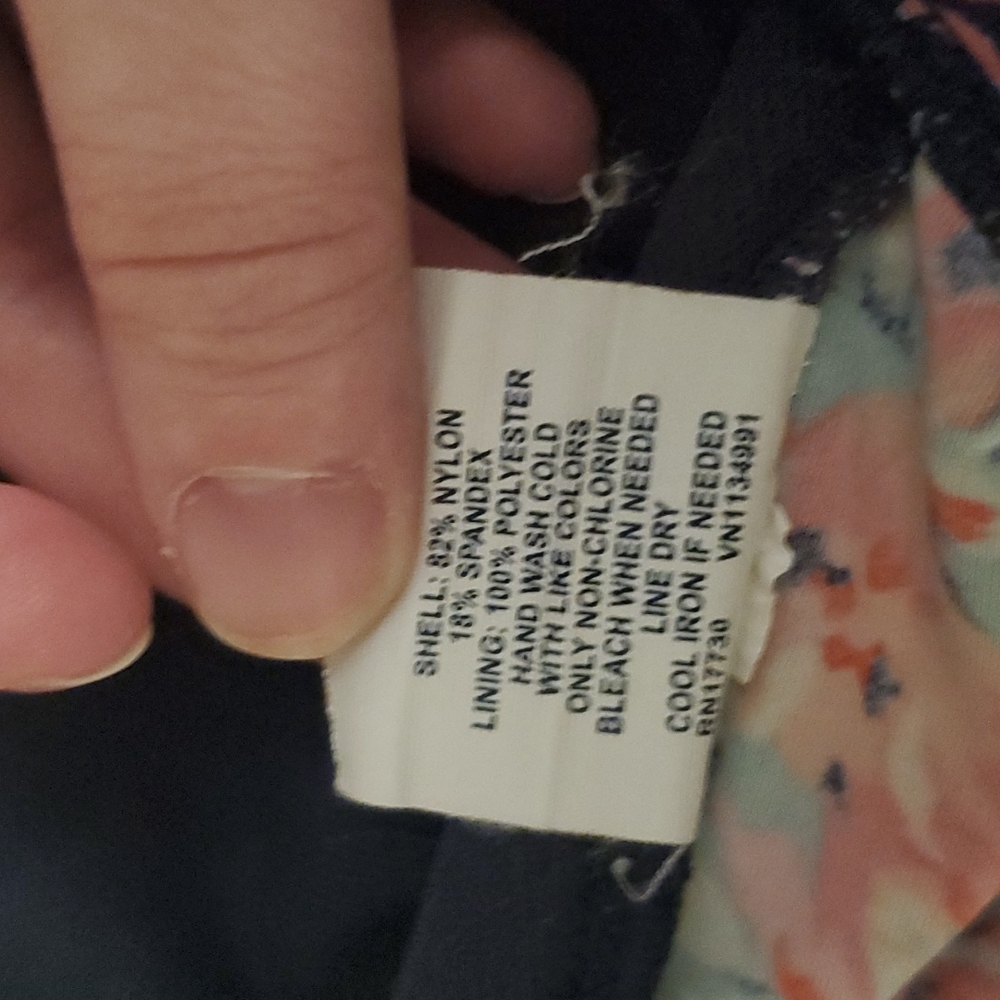 Converse brand navy floral pattern bikini top - Picture 5 of 5